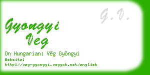 gyongyi veg business card