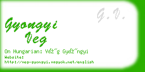 gyongyi veg business card